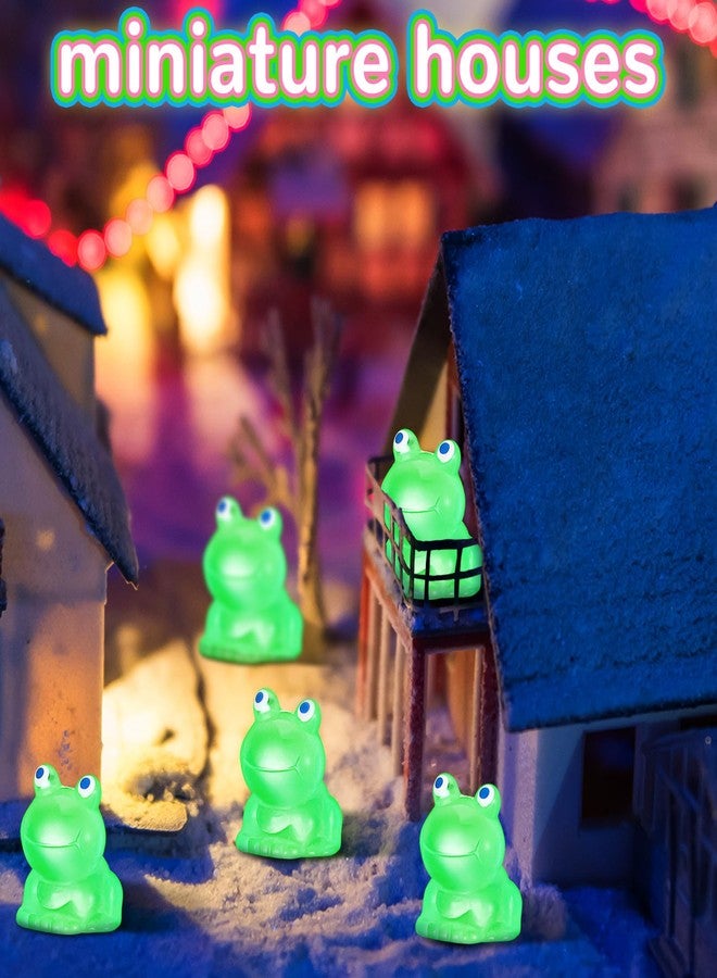 Chitidr 50 Pcs Mini Resin Frogs Miniature Figurines Animals Glow in The Dark Tiny Frogs for Garden Landscape Micro DIY Ornament Accessories Home Decor - Image 2